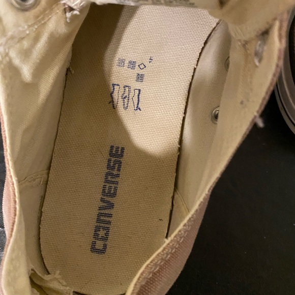 Men Converse Tanish and White Low-Top Sneakers size 10M. - Picture 7 of 8